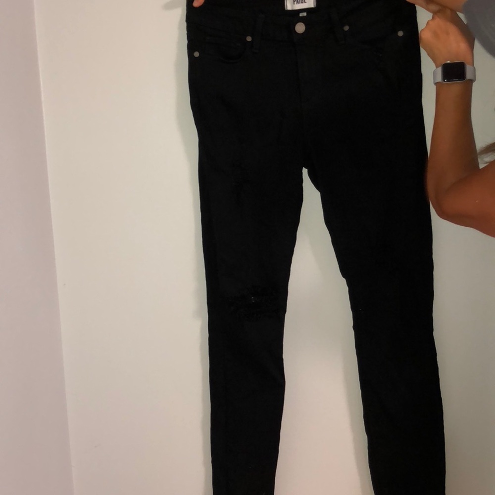 Black ripped PAIGE jeans
